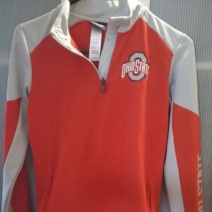 Ohio State Kids Long Sleeve Tee - Red and Gray